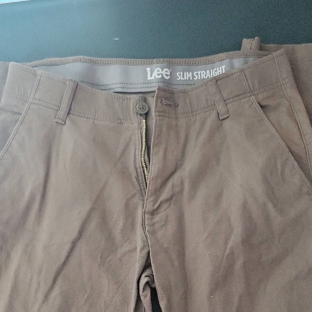 Lee Men's Slim Straight Tan Chinos
